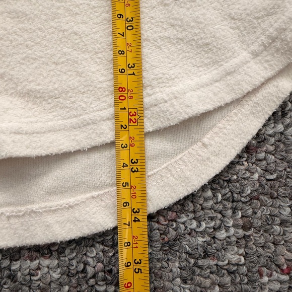 Free People Cream Cotton Thick Oversized Baggy Utility Jacket M - Picture 4 of 11